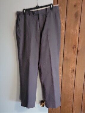 Louis Raphael Men's Charcoal Gray Dress Pants